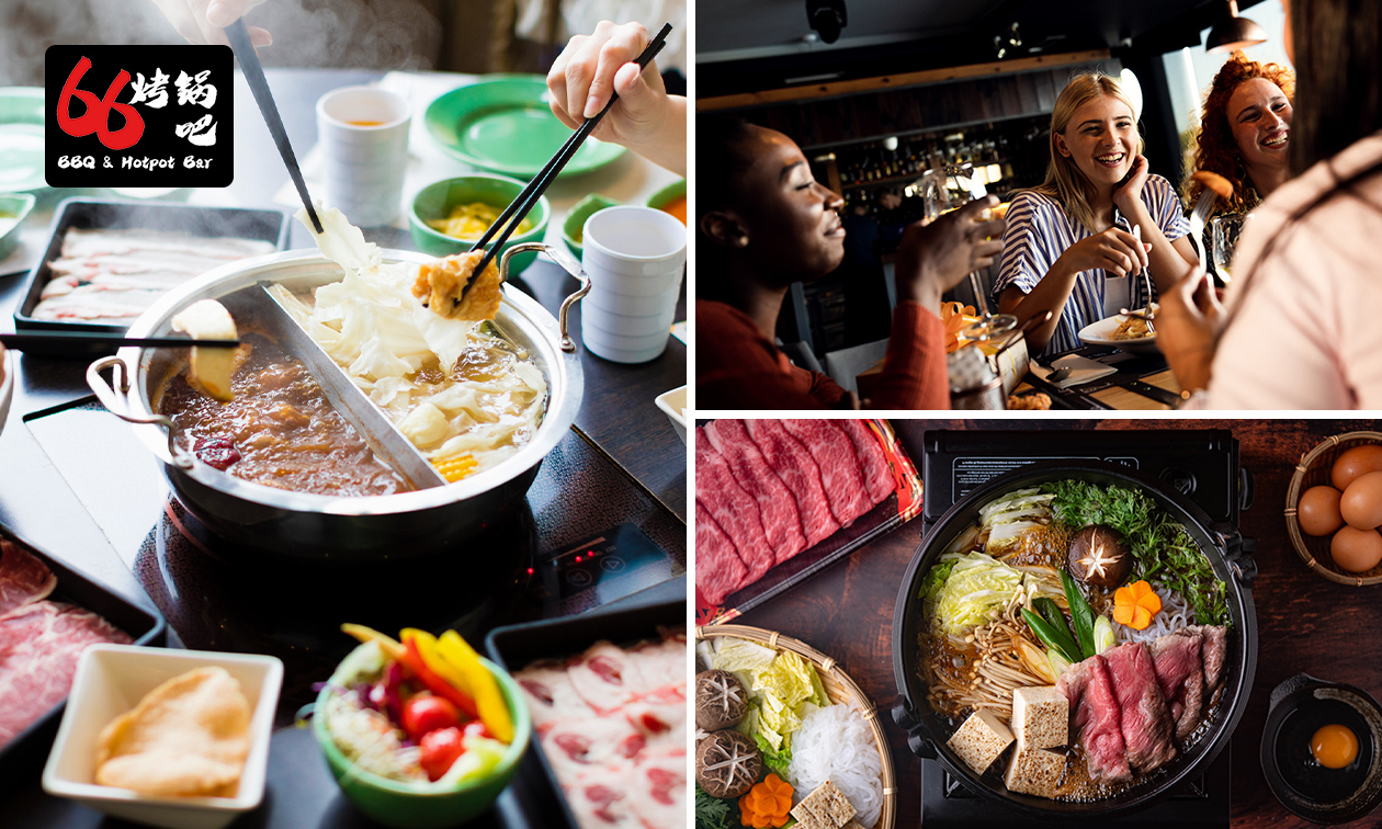 Hotpot-diner bij 66 BBQ & Hotpot Bar Hotpot-diner bij 66 BBQ & Hotpot Bar