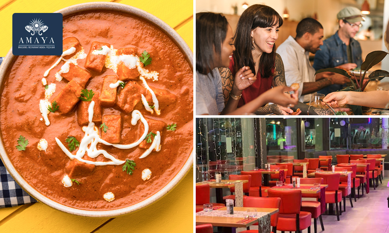 Buffet indien en 3 services à volonté pour le lunch (2h) chez Amaya