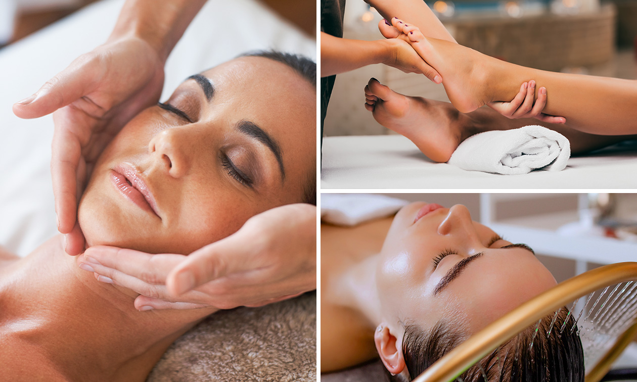 Voetmassage (30 min), headspa (60 min) of Japanse gezichtsmassage (60 min)