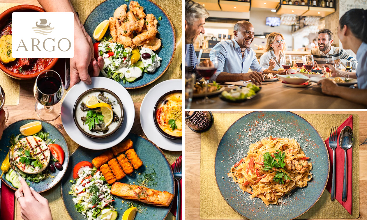 Griekse 3-gangenlunch of -diner à la carte bij Argo Restaurant