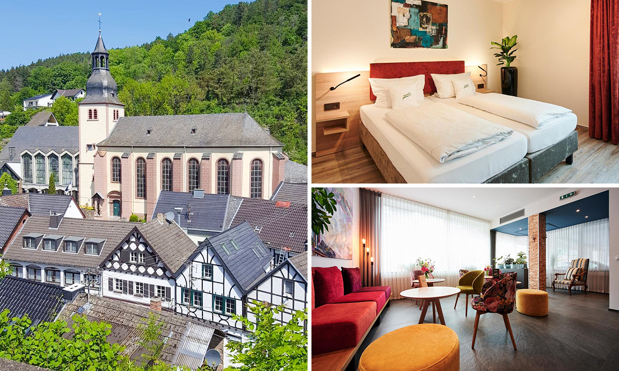 Overnachting voor 2 + ontbijt met mousserende wijn + late check-out in de Eifel