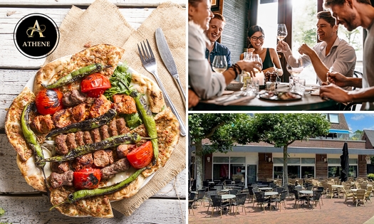 Hoofdgerecht naar keuze of Grieks 3-gangen keuzediner bij Athene Grieks Restaurant-Brasserie