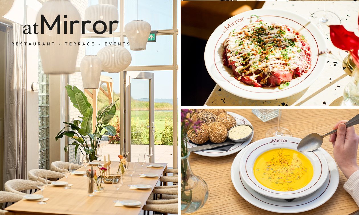 2- of 3-gangen keuzelunch bij atMirror in hartje Monnickendam