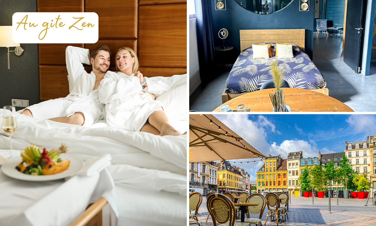 Overnachting voor 2 inclusief privé-spa + ontbijt in de buurt van Lille
