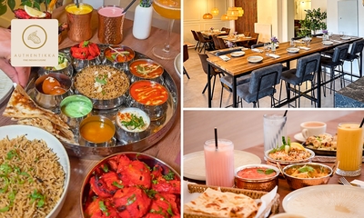 Indiase 2- of 3-gangenlunch of -diner à la carte + bijgerechten
