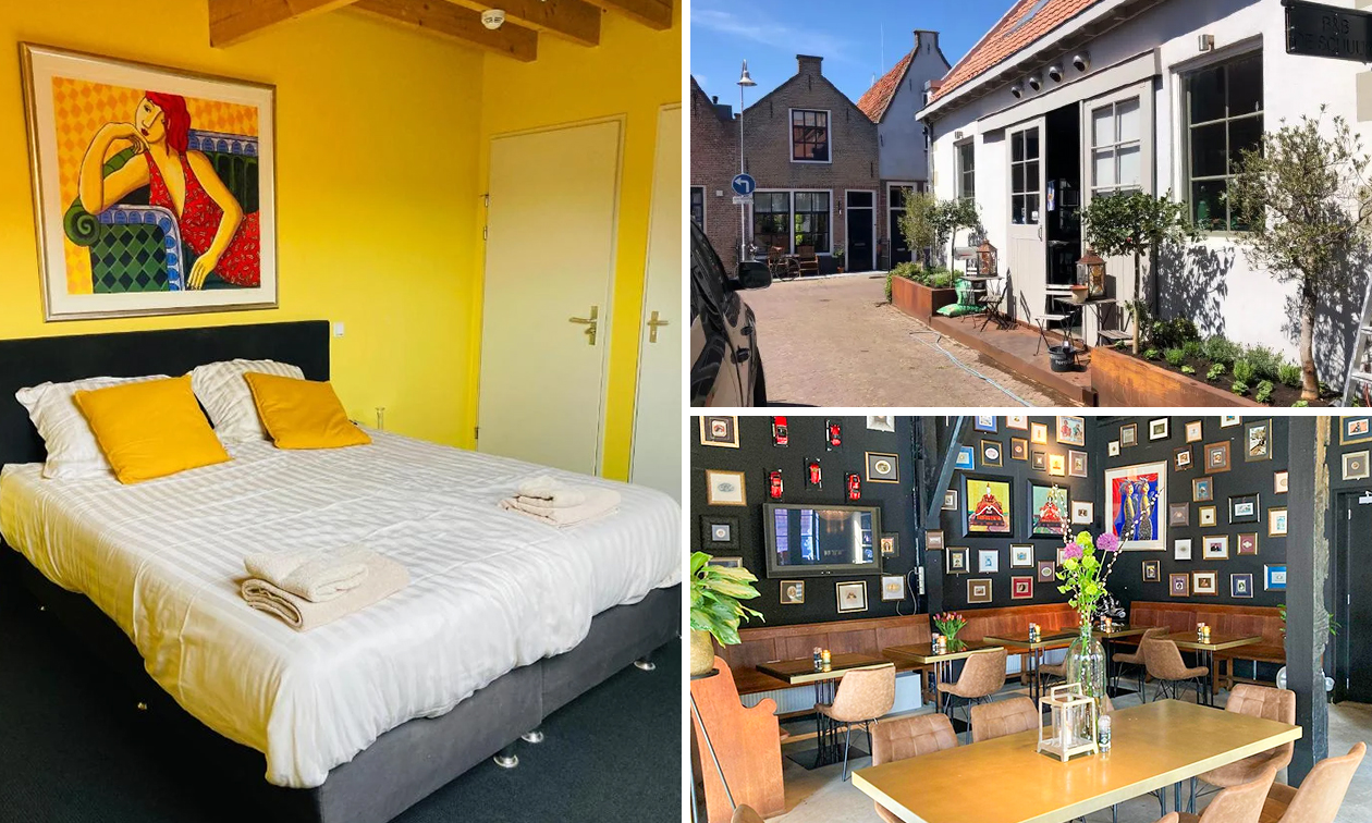 Overnachting voor 2 tot 4 + ontbijt + fles wijn