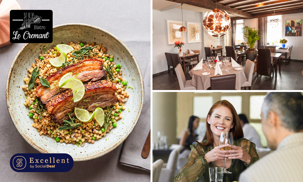 4- of 5-gangendiner van de chef bij Bistro Le Cremant
