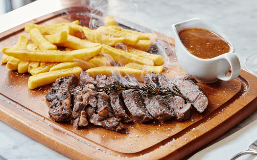 Steak frites på Bistronomi
