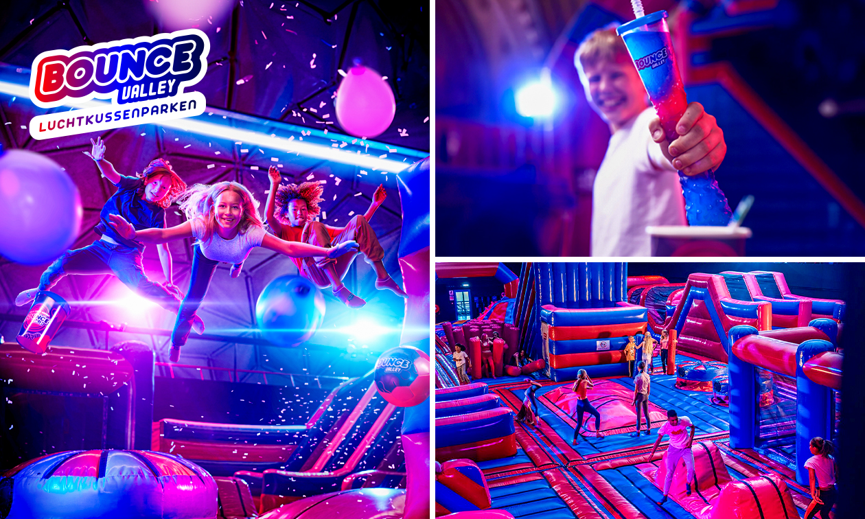Entree Bounce Valley (2 uur) + nettenpark + sokken + verkoelende Slush Puppy