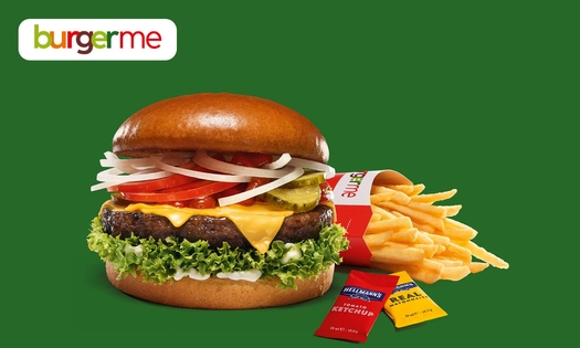 Burger naar keuze + friet + saus voor dine-in bij Burgerme in hartje Enschede