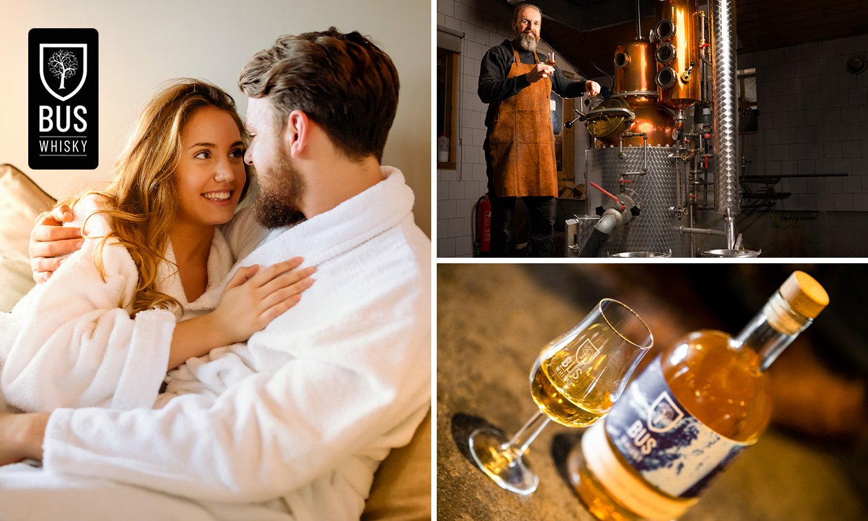 Übernachtung für 2 + Frühstück + Dinner + Tour Whisky-Brennerei + mehr bei Bus Whisky Distillers