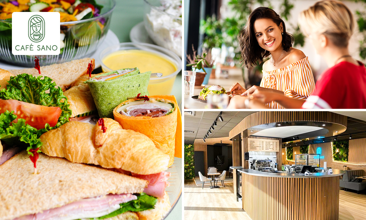 Frühstücksplatte oder Quiche + Salat + Pancake im Café Sano