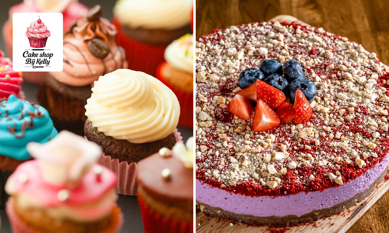 Cupcakes of bavaroistaart naar keuze voor afhaal Cupcakes of bavaroistaart naar keuze voor afhaal