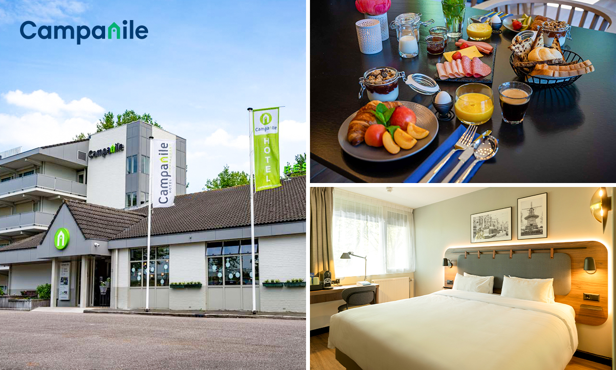 Overnachting voor 2 + ontbijt + welkomstsnack aan het Gaasperpark in Amsterdam