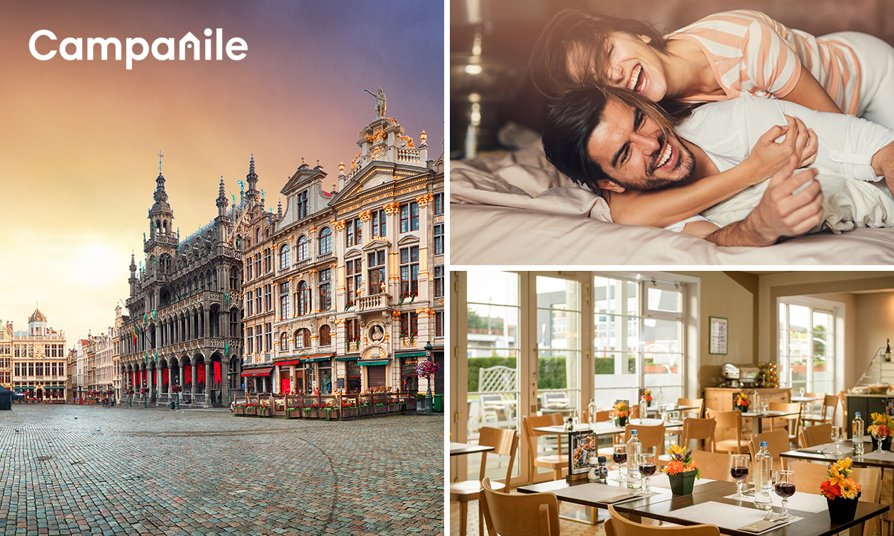 Overnachting voor 2 + ontbijt + welkomstdrankje nabij Brussel