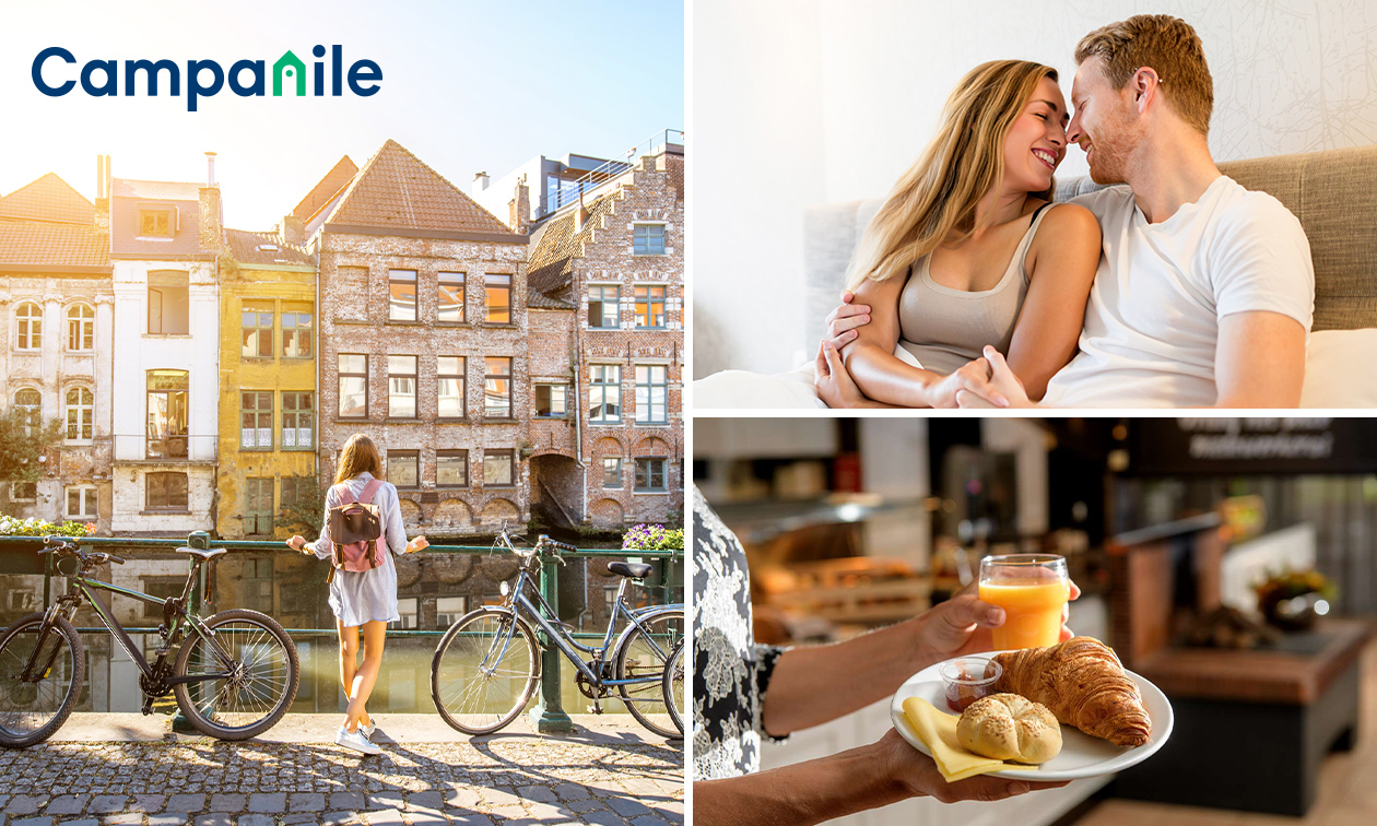 Overnachting voor 2 + ontbijt + welkomsthapjes in Gent