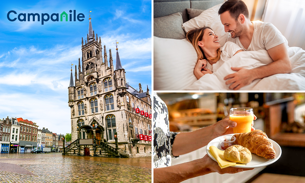 Nuit pour 2 + snacks de bienvenue + petit-déjeuner à Gouda
