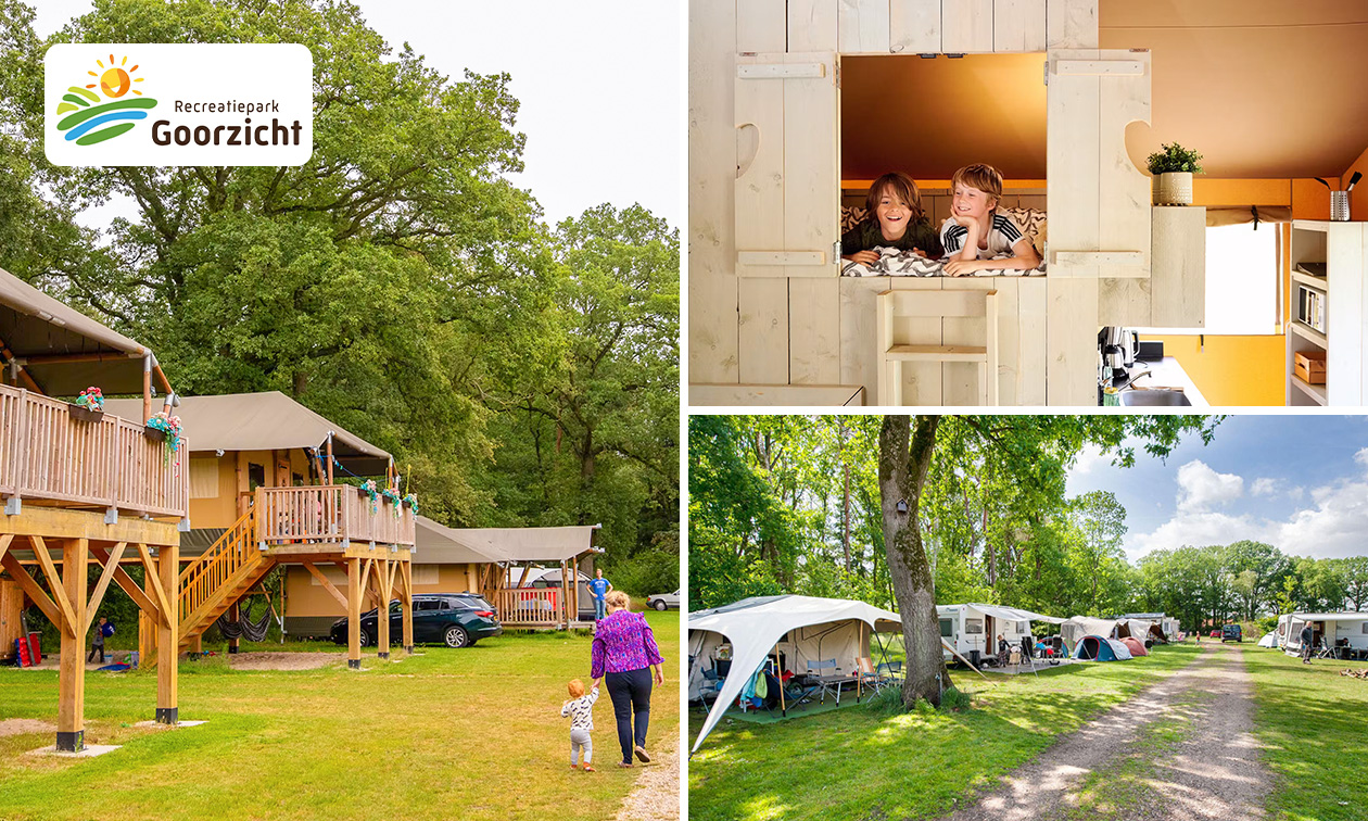 Kampeerplek of accommodatie (3, 5 of 7 nachten) voor 2 tot 7 personen