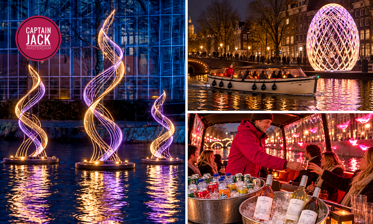 Rondvaart (75 min) + evt. onbeperkt drinken in Amsterdam
