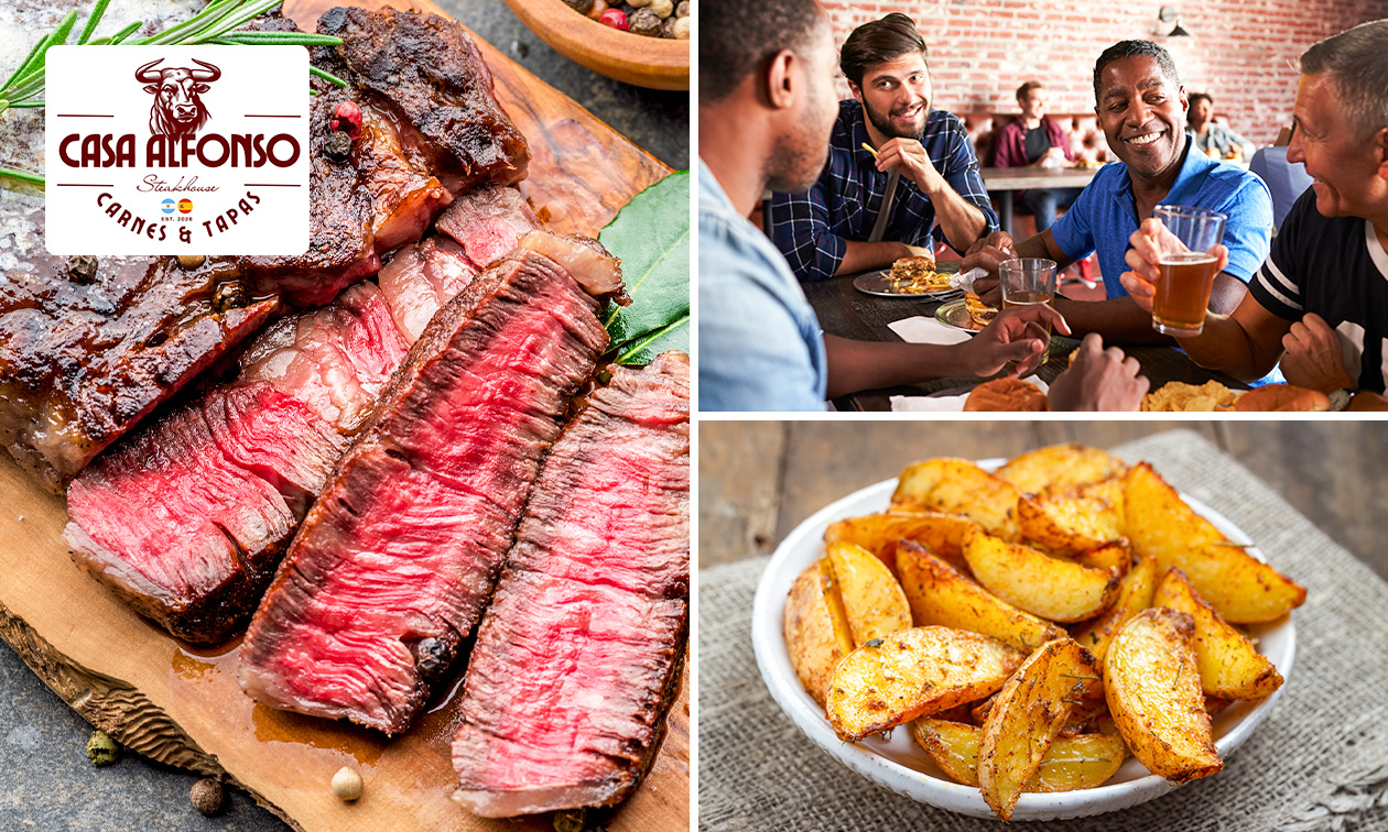 3-Gänge-Spezialitäten-Menü oder 3-Gänge-Grillplatten-Menü im Casa Alfonso Steakhouse