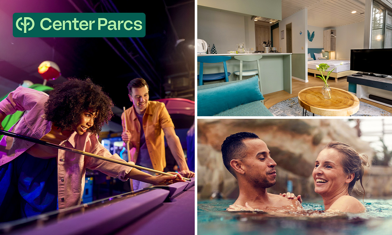 Weekend of midweek weg voor 2 personen bij Center Parcs Mystery Park in Nederland