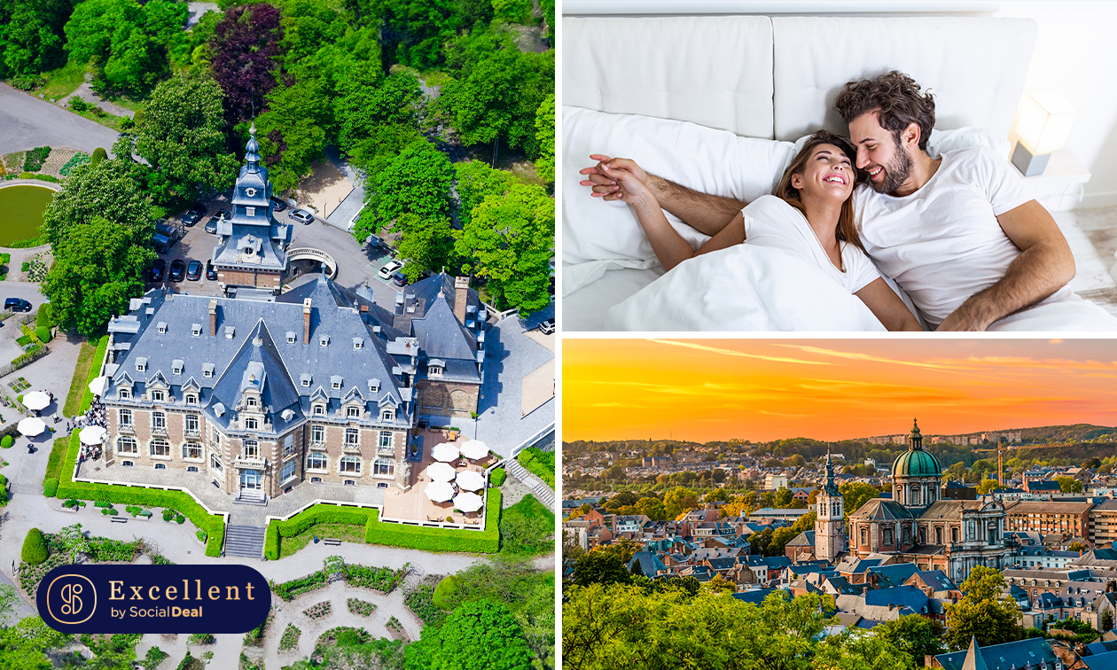 Overnachting voor 2 + ontbijt + welkomstdrankje + evt. fles champagne in Namen