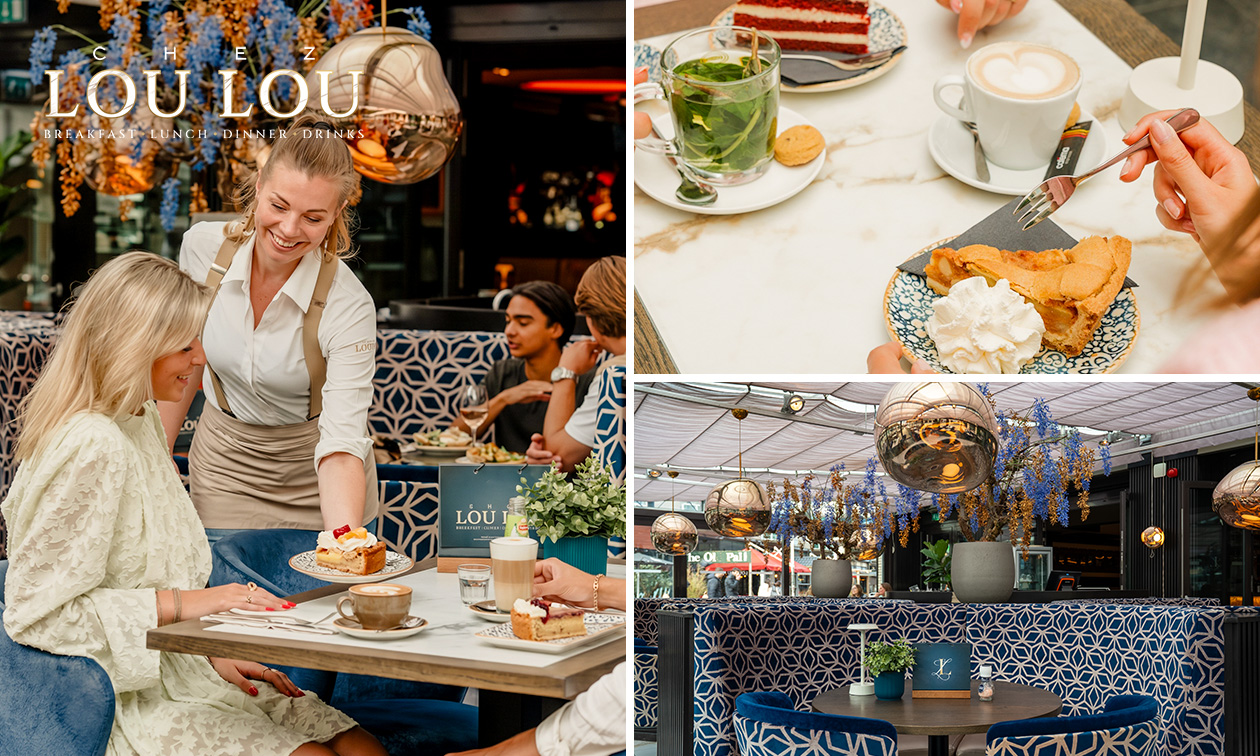 Koffie of thee + gebak naar keuze bij Chez Lou Lou