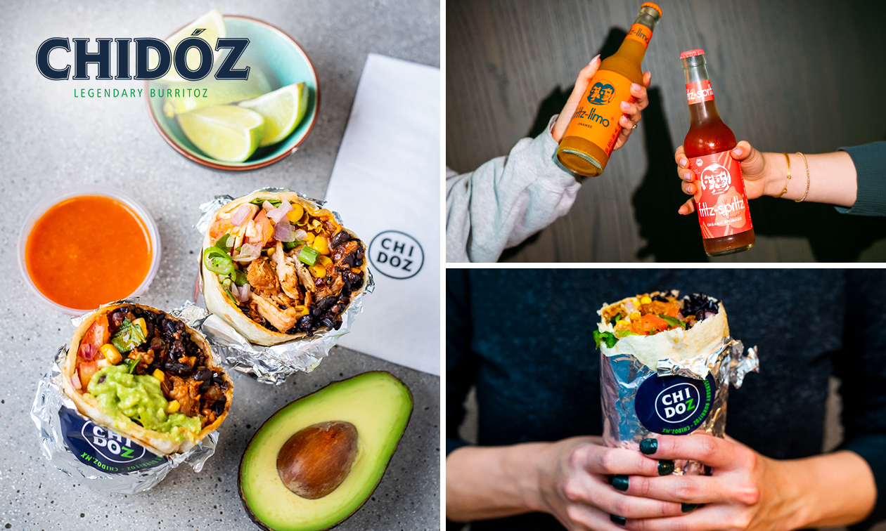 Burrito + drankje bij Chidóz in Strijp-S