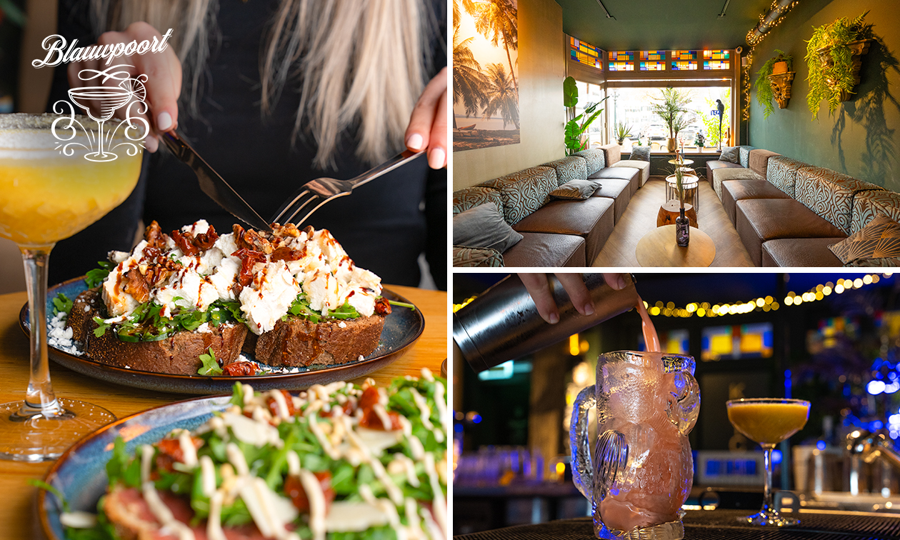 Lunchgerecht + evt. cocktail bij Cocktailbar Blauwpoort