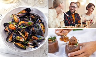 2-gangen mossellunch of -diner bij Dante aan het strand van Blankenberge