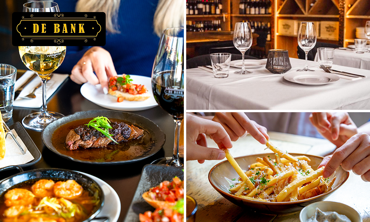 3-gangen shared dining-diner (10 gerechten) bij De Bank Santpoort