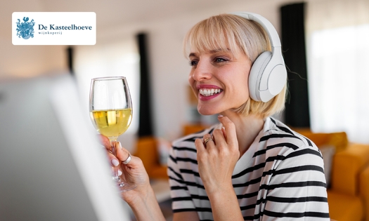 Online wijncursus + wijnproeverij van De Kasteelhoeve