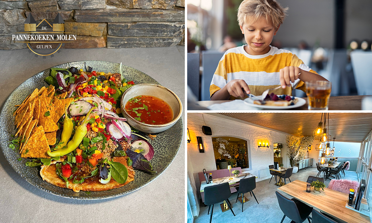 2-gangen keuzediner of kindermenu bij De Pannekoekenmolen