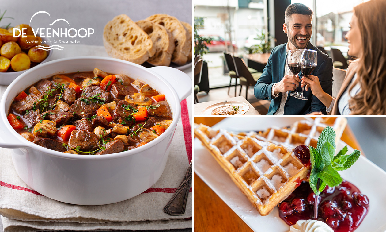 3-gangen keuzediner bij De Veenhoop Watersport & Recreatie, De Pôlle