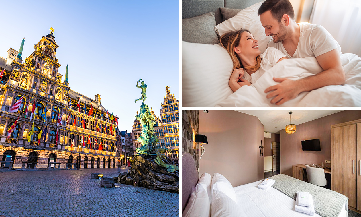 Overnachting voor 2 + ontbijt + late check-out in Antwerpen