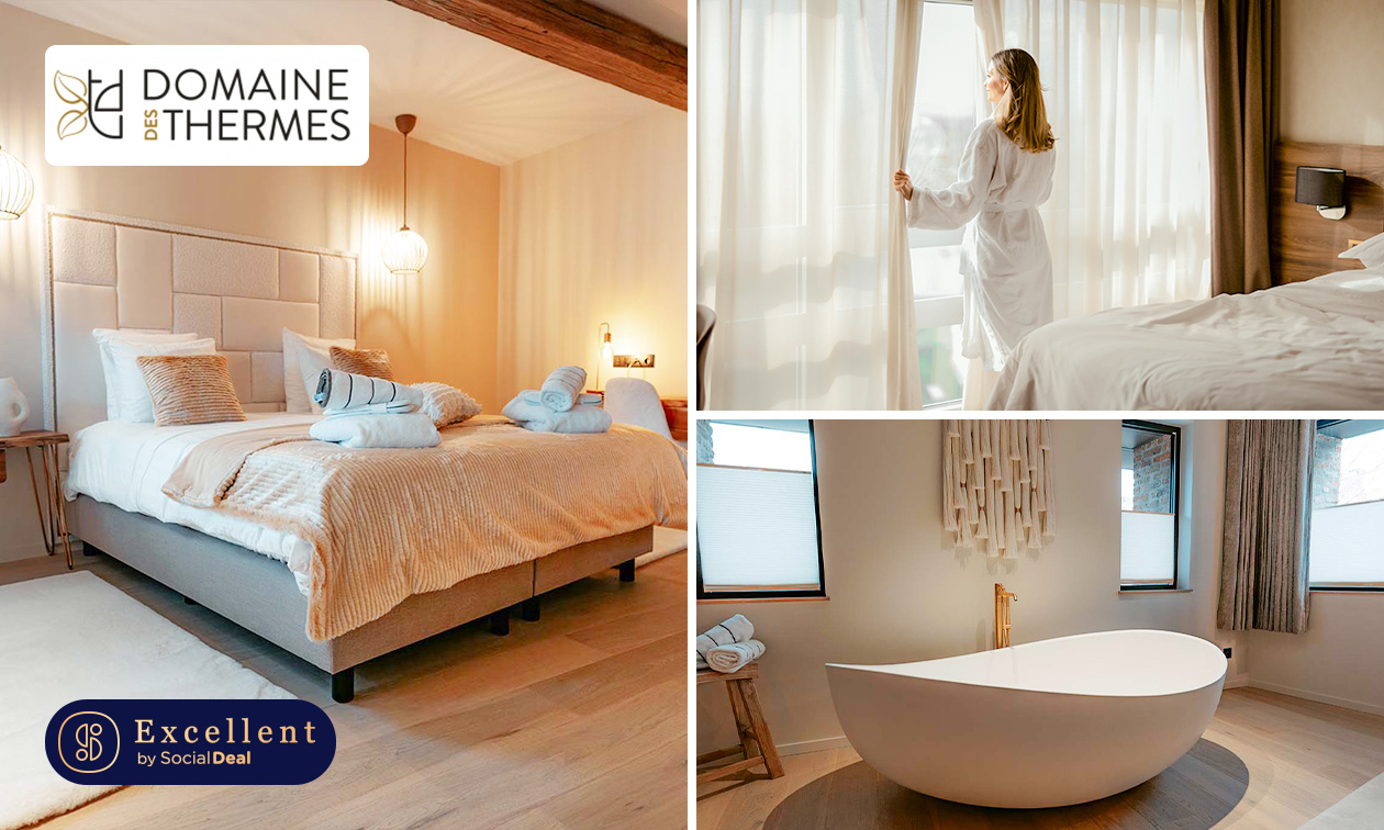 Overnachting voor 2 + ontbijt + wellness + early check-in bij Domaine des Thermes