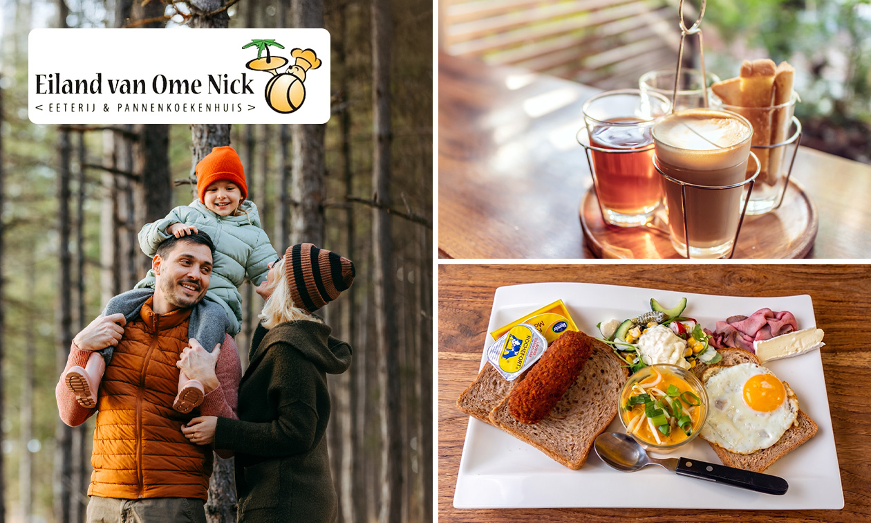 Wandelarrangement + warme drank + gebak + lunch bij Eiland van Ome Nick