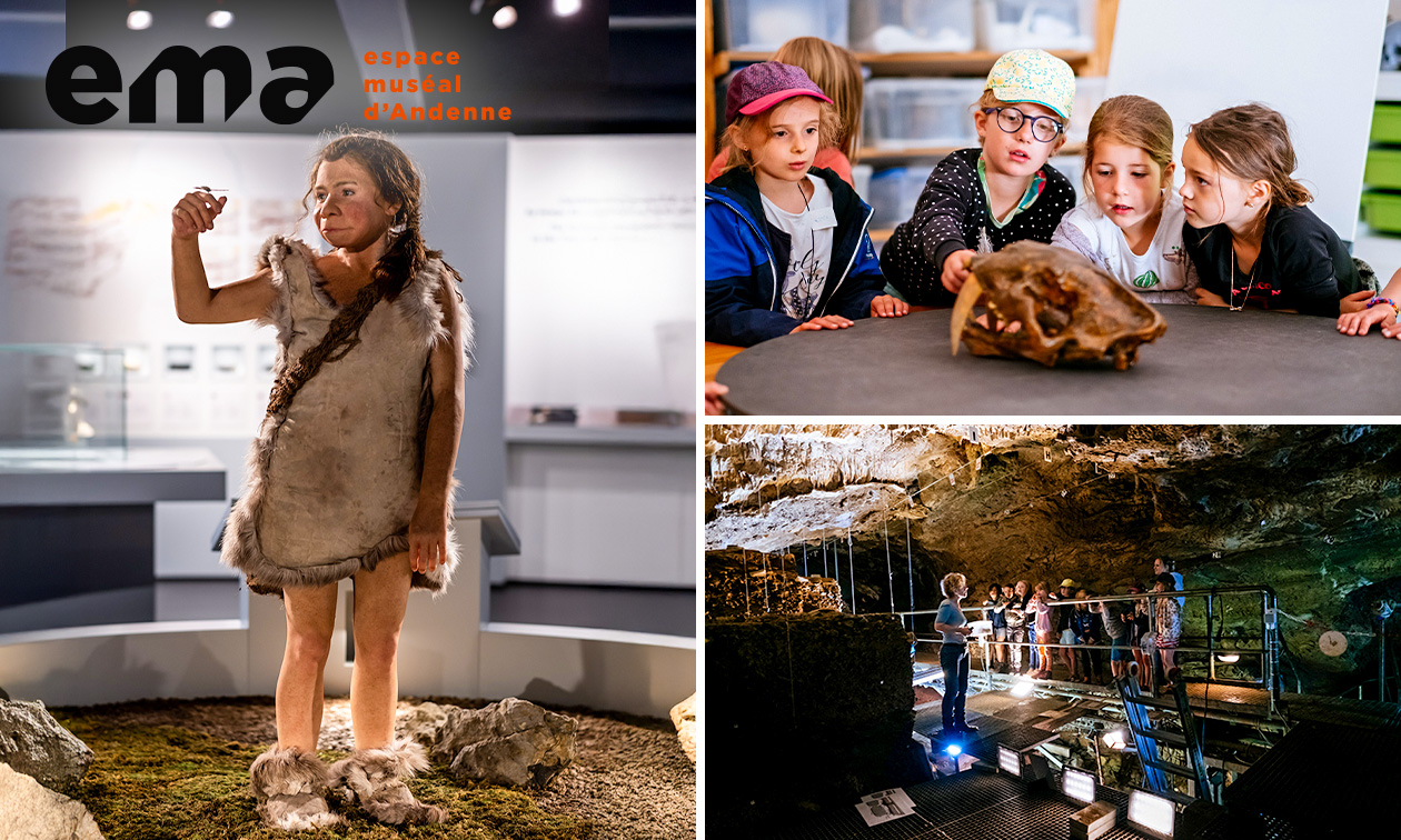 Entrée grotte Scladina + musée + évtl. boisson au choix à Andenne