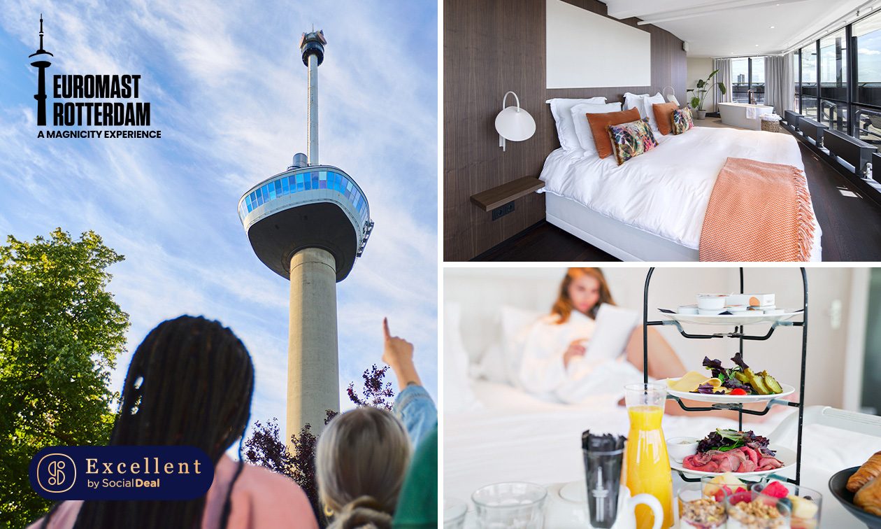 Overnachting voor 2 + ontbijt + cava in de Euromast