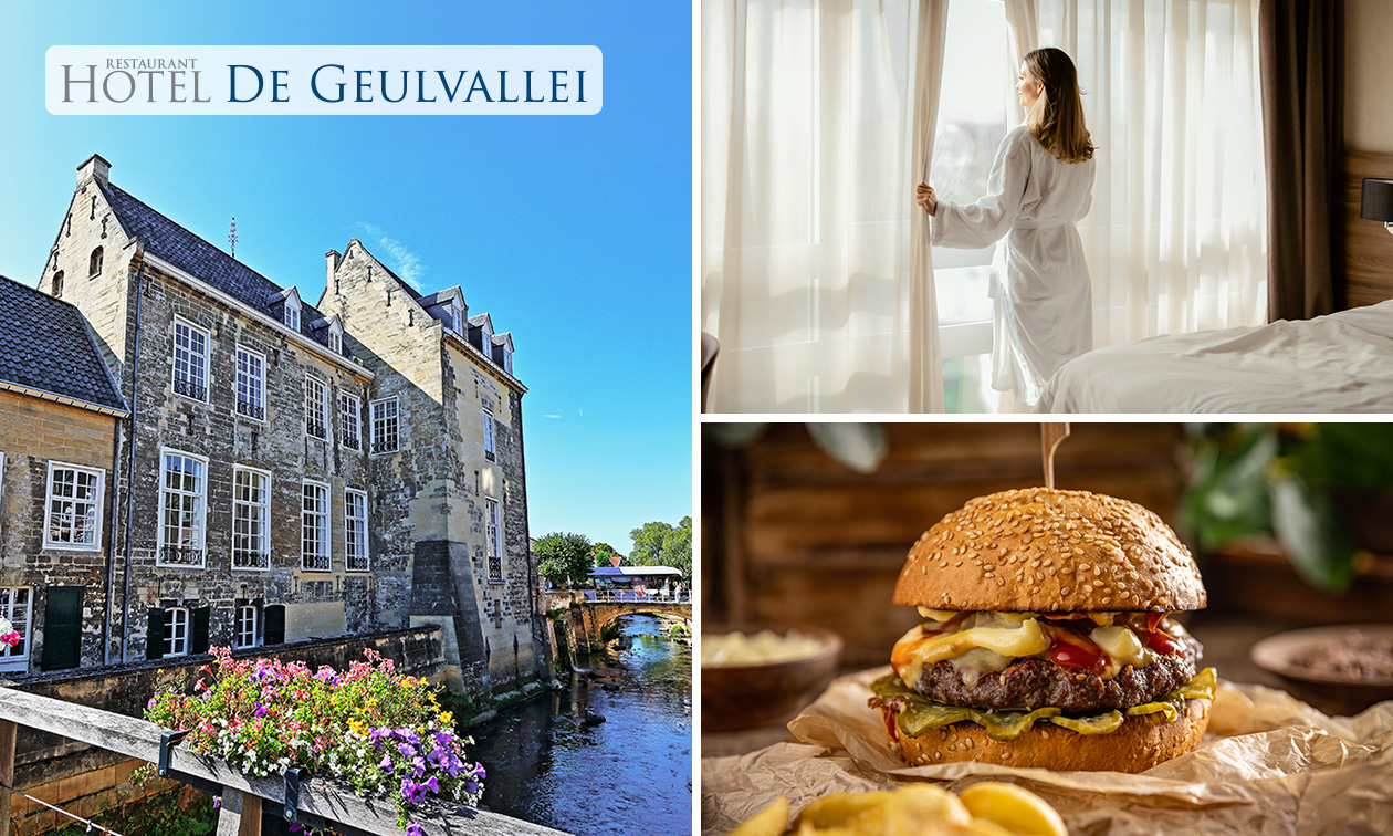 Overnachting(en) voor 2 + ontbijt + 2-gangen keuzediner in de Geulvallei