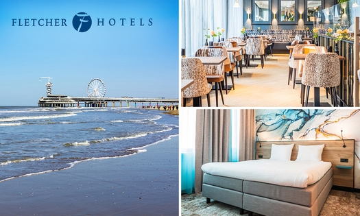 Overnachting(en) voor 2 + ontbijt + shared dining-proeverij bij Fletcher Scheveningen