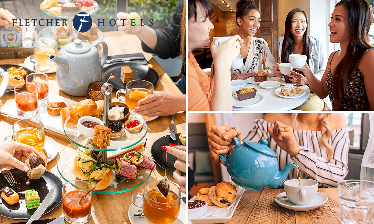 High tea, high wine, high beer of high bubbles voor 2 bij Fletcher Hotels