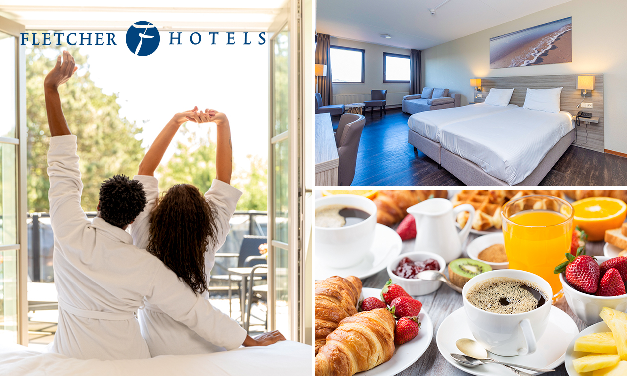 Overnachting voor 2 + evt. ontbijt en 3-gangendiner bij Fletcher Hotels