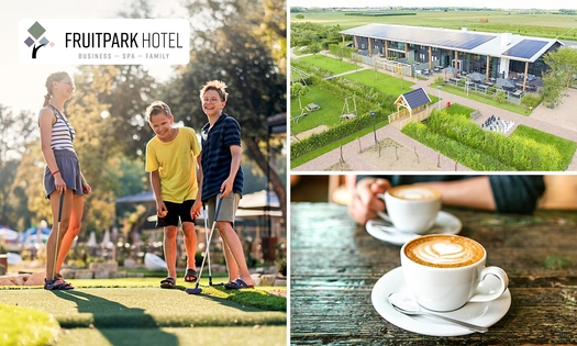 2 uur minigolf in de Betuwe + entree fruitpark + koffie/thee + gebak