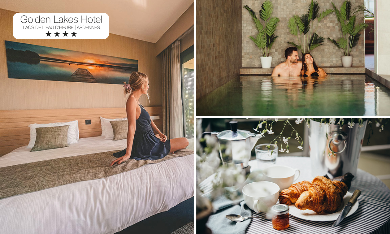 Overnachting voor 2 + ontbijt + evt. late check-out aan de Meren van de Eau d'Heure