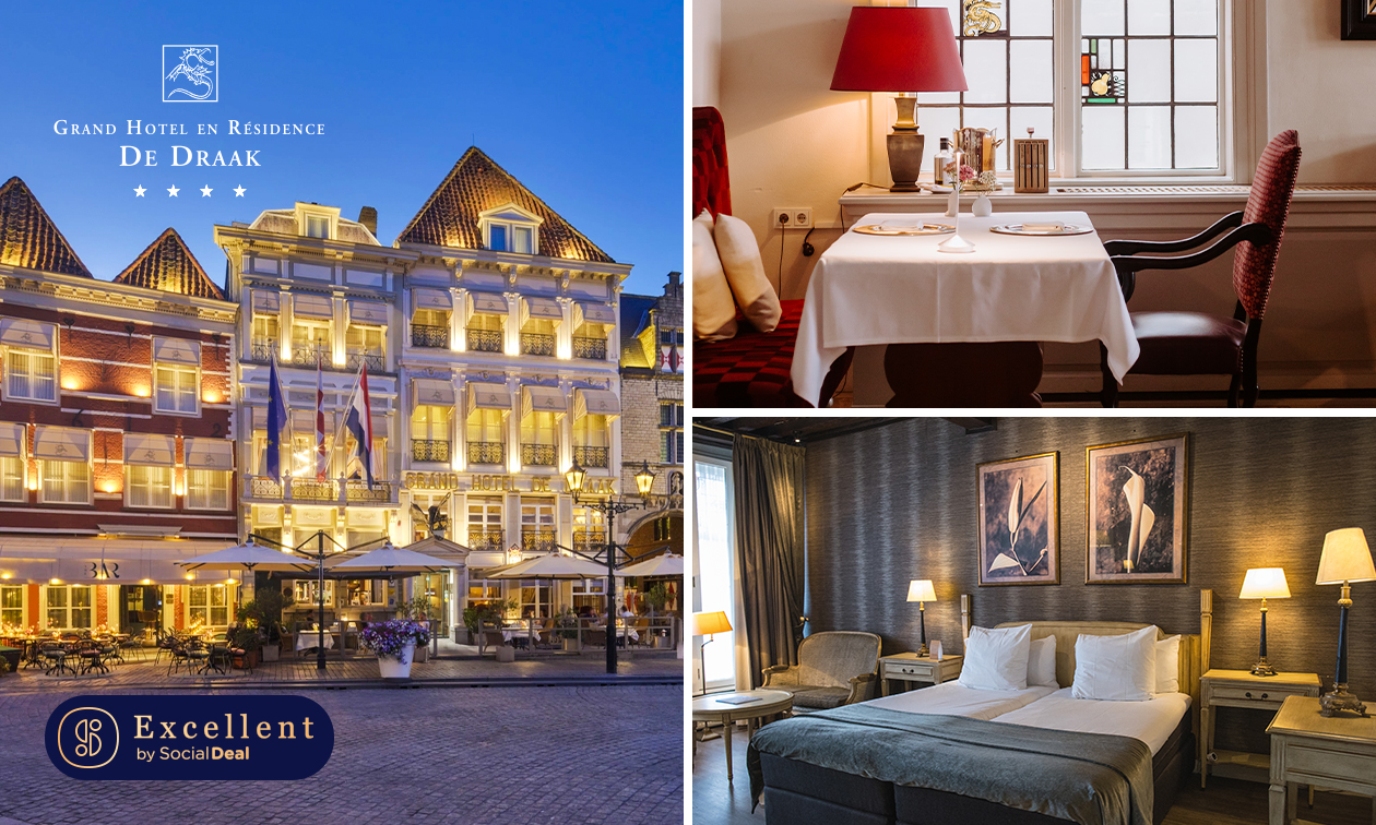 Luxe overnachting voor 2 + ontbijt + wellness + evt. 4-gangendiner of -lunch in Bergen op Zoom