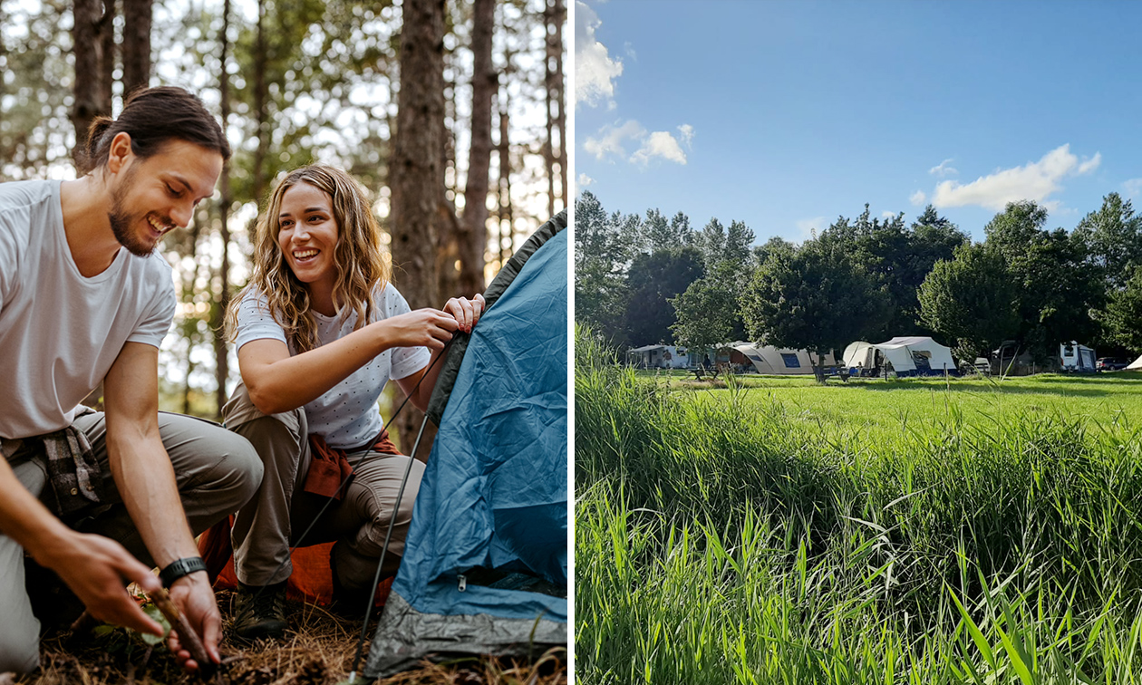 Kampeerplaats voor 2 personen (1, 2, 3, 5 of 7 nachten)