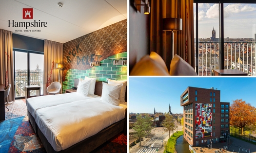 Overnachting voor 2 + early check-in + ontbijtbuffet in Delft