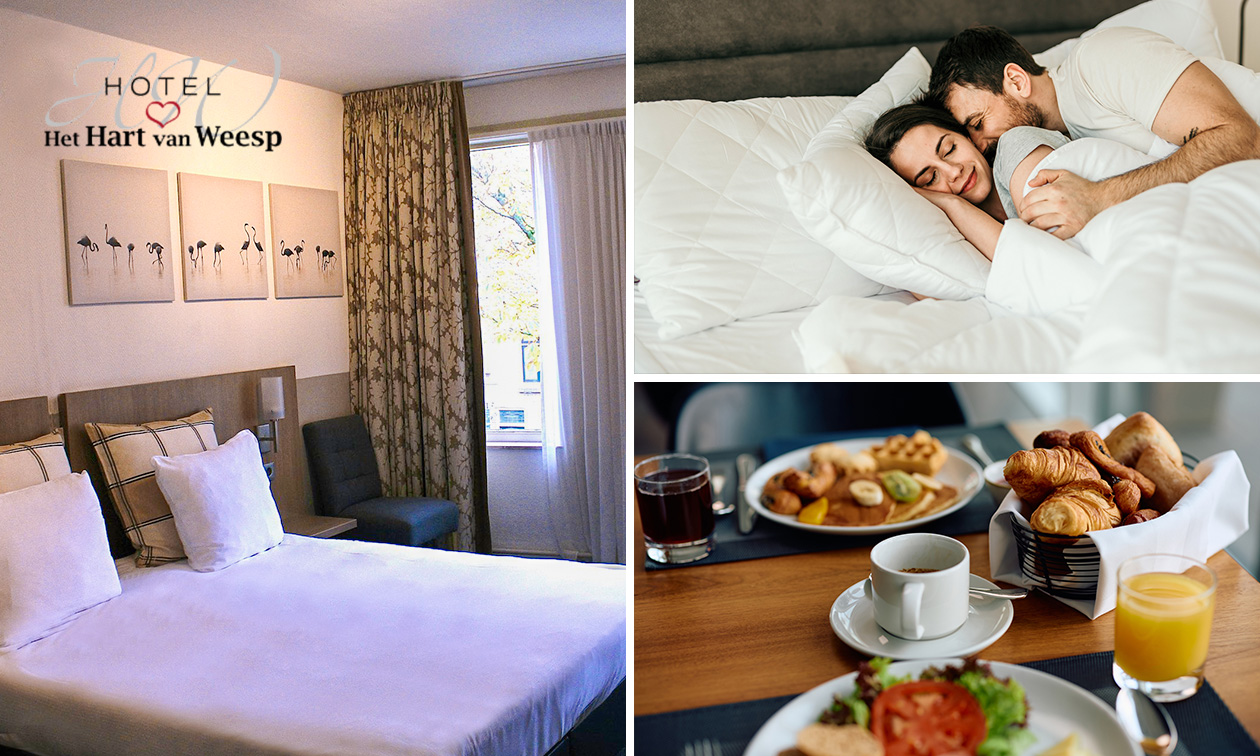 Overnachting voor 2 + ontbijt nabij Amsterdam