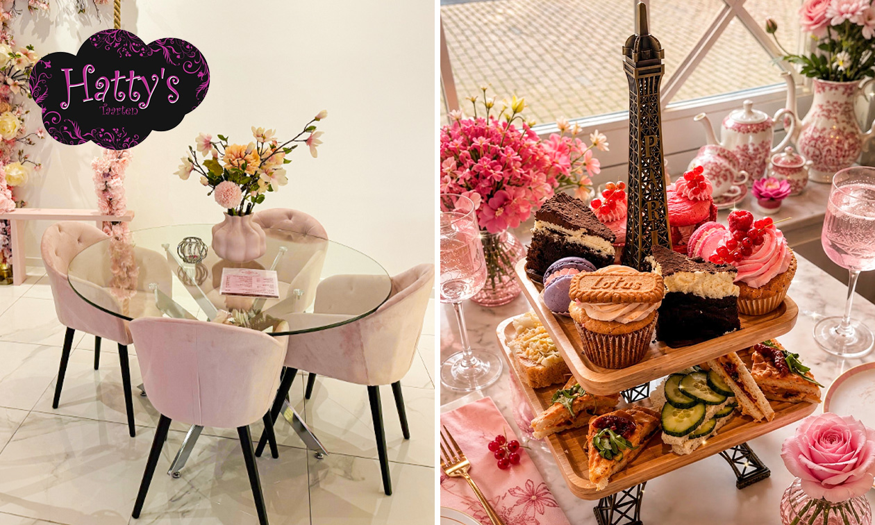 Luxe high tea (2 uur) bij Hatty's Le Pink Petit Patisserie